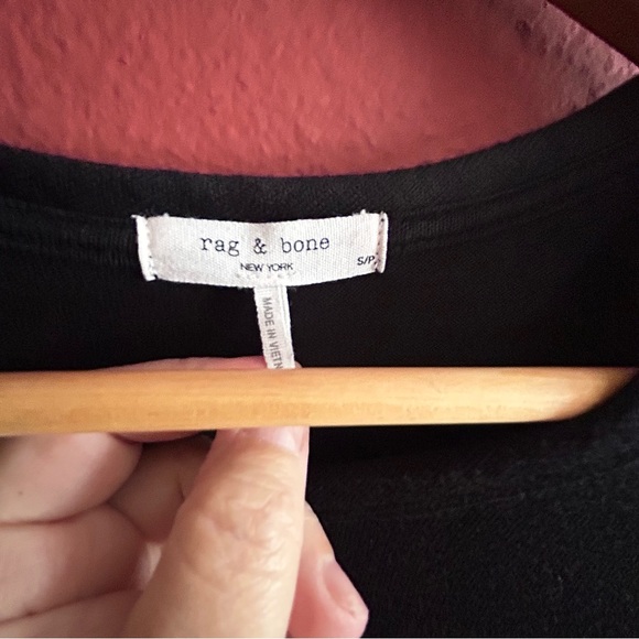 rag & bone Women’s Hudson Black Heather Long-Sleeve Pullover Size S - Picture 3 of 11